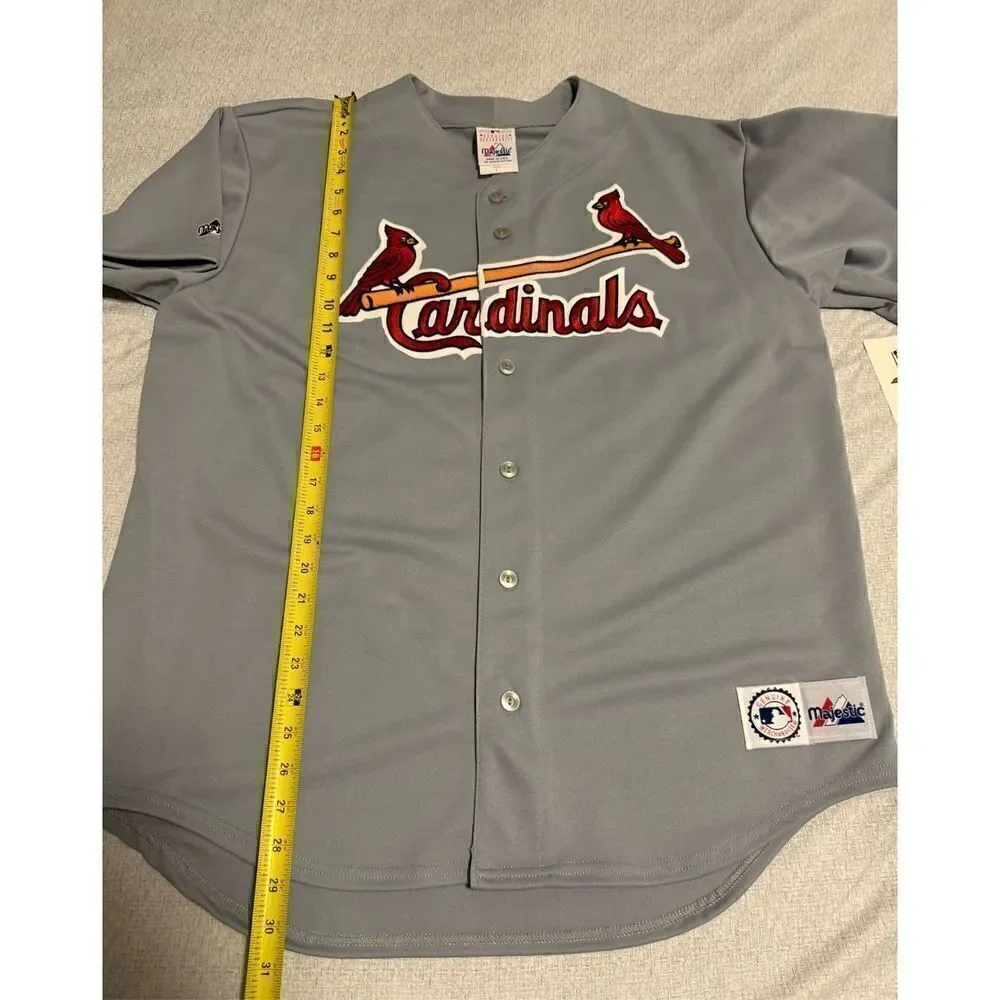 St. Louis Cardinals Size Large 70 HR Mark McGwire Grey Jersey Majestic Vintage